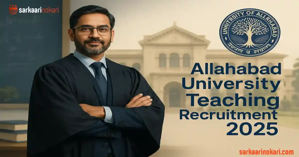 Allahabad University Teaching Recruitment 2025 Featured image on sarkaarinokari.com