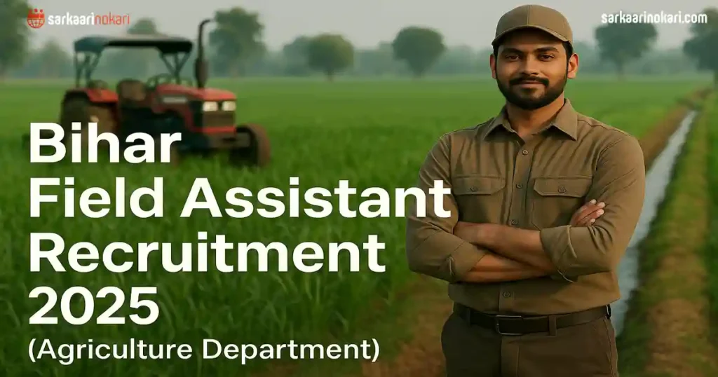 Bihar Field Assistant Recruitment 2025 Featured image on SarkaariNokari dot com