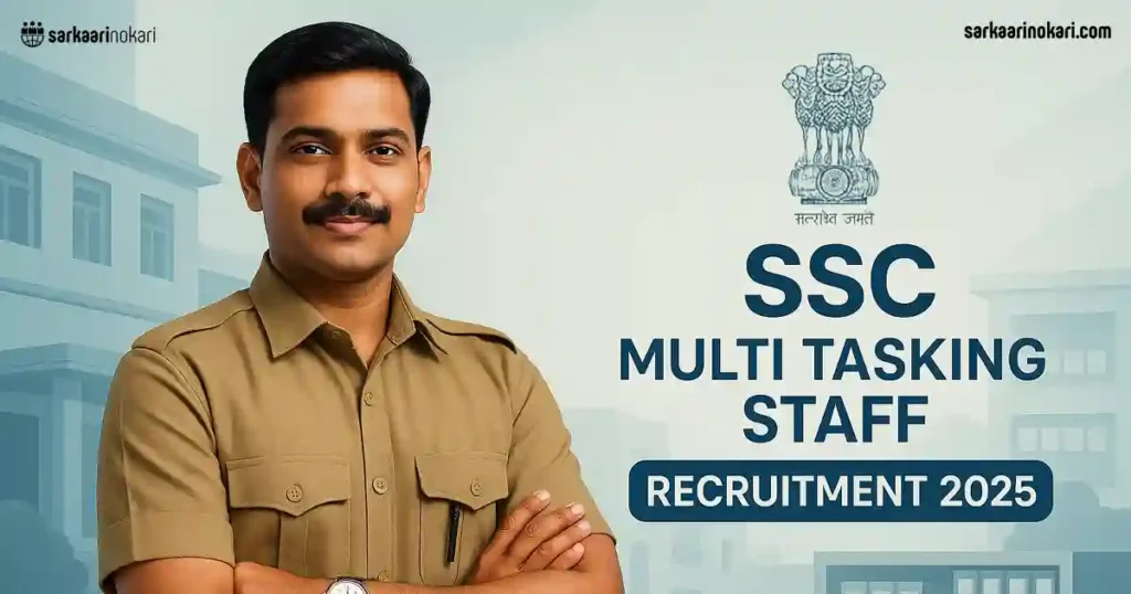 SSC Multi Tasking Staff Recruitment 2025 Featured image on SarkaariNokari com