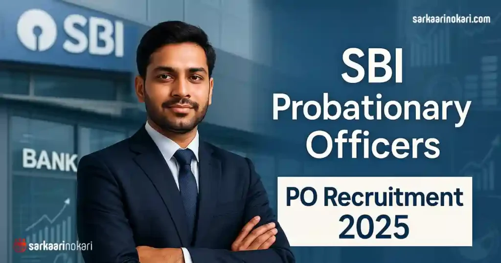 SBI Probationary Officers PO Recruitment 2025 Featured image on SarkaariNokari com