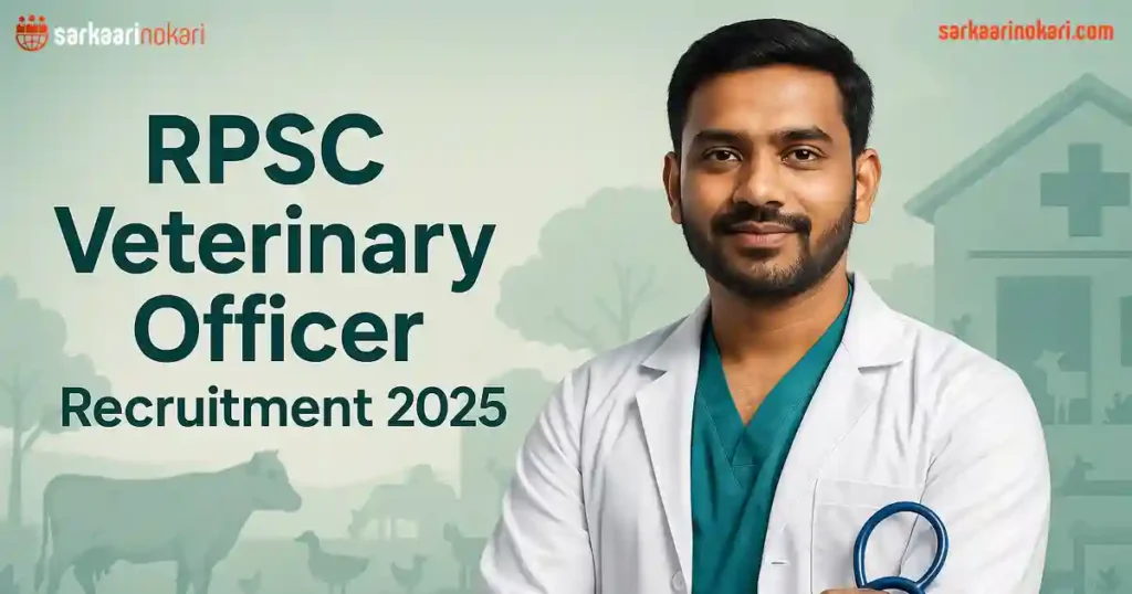 RPSC Veterinary Officer Recruitment 2025 Featured image on SarkaariNokari com
