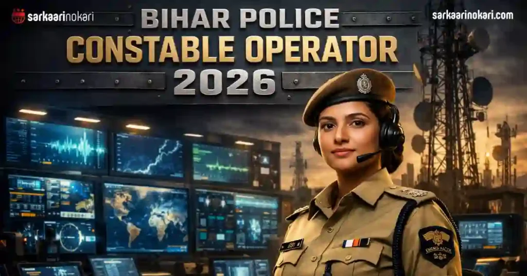 Bihar Police Constable Operator Vacancy 2026 Featured image on SarkaariNokari com