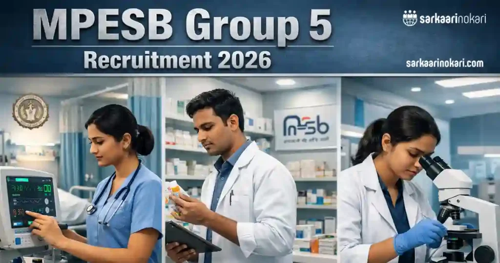 MPESB Group 5 Various Post Recruitment 2026 for Various Posts Featured image on SarkaariNokari com
