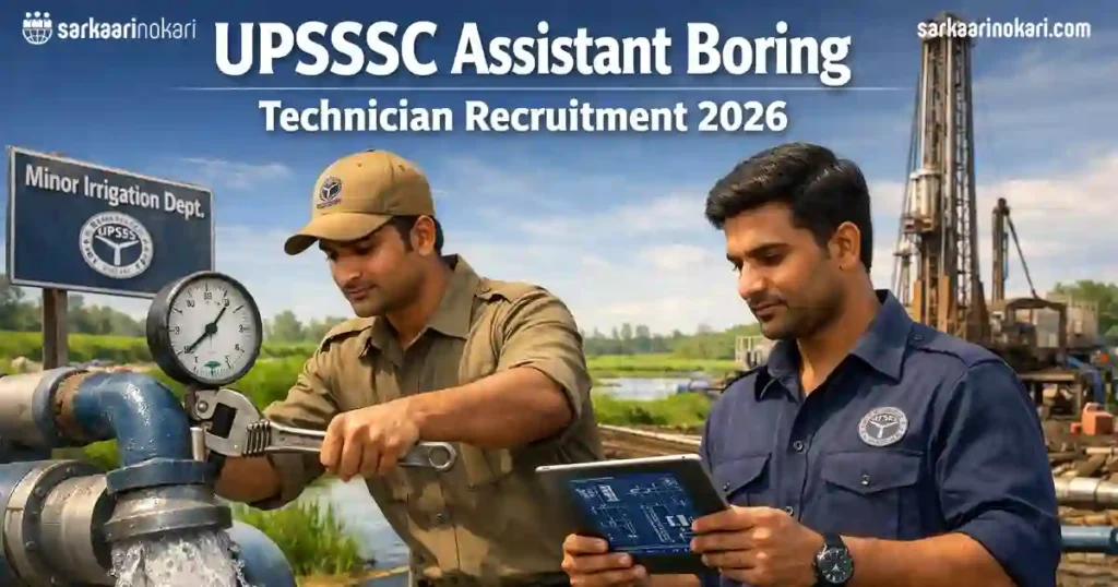 UPSSSC Assistant Boring Technician Recruitment 2026 Featured image on SarkaariNokari com