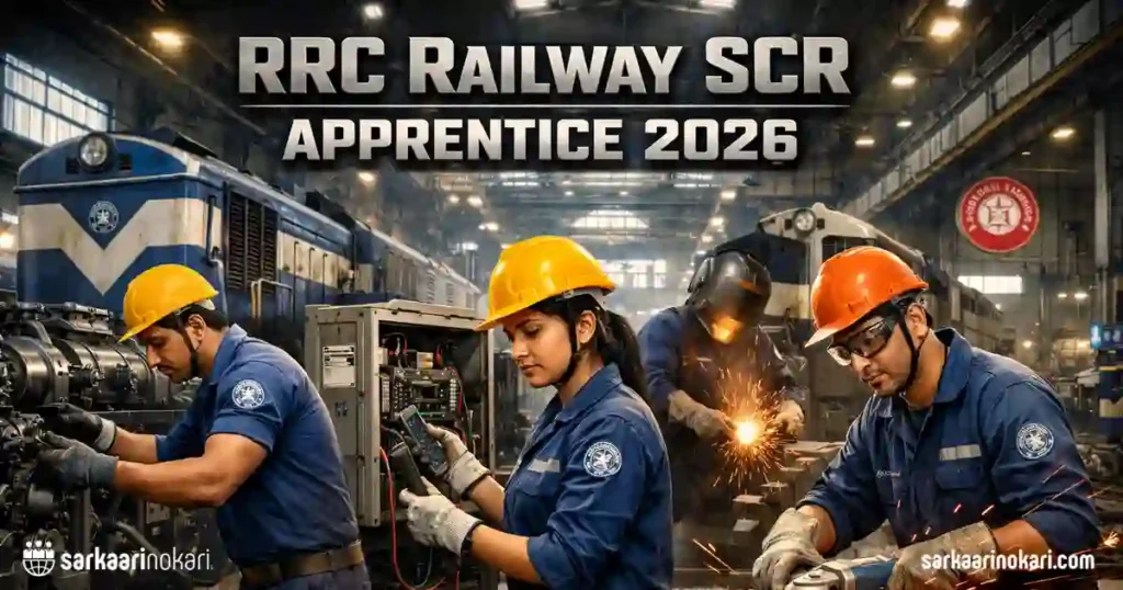 RRC Railway SCR Apprentice 2026 Featured image on SarkaariNokari com