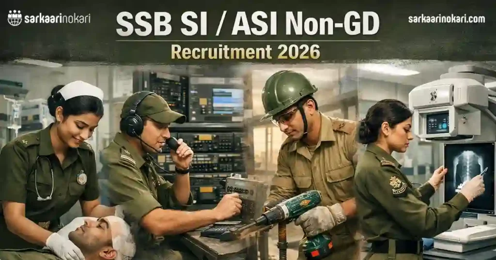 SSB SI ASI Non-GD Recruitment 2026 Featured image on SarkaariNokari com