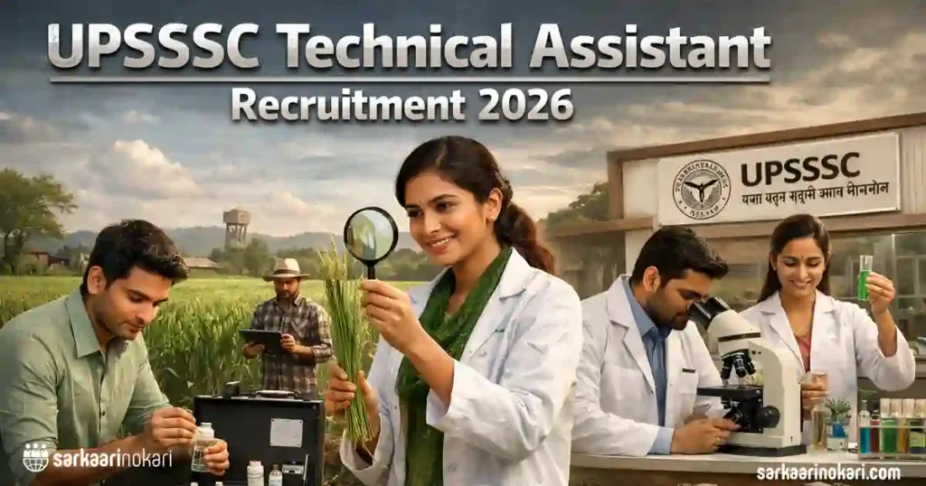UPSSSC Technical Assistant Group C Recruitment 2026 Featured image on SarkaariNokari com