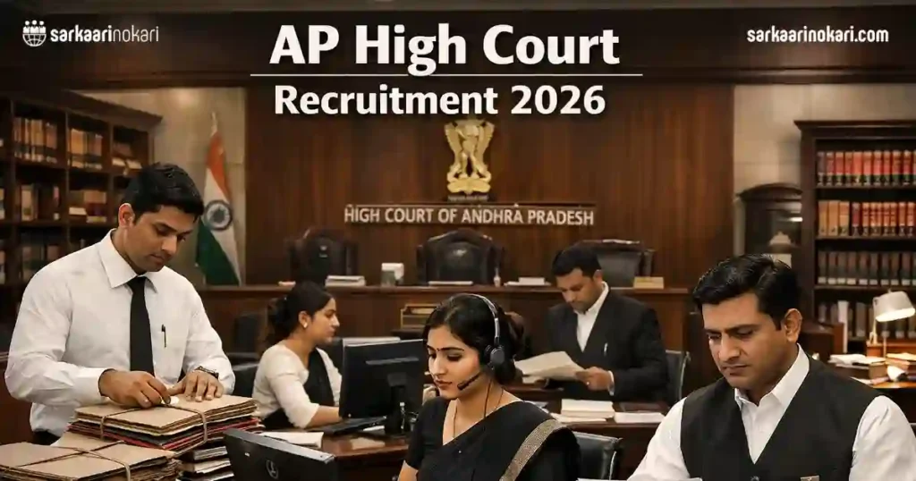 AP High Court Recruitment 2026 Featured image on SarkaariNokari com