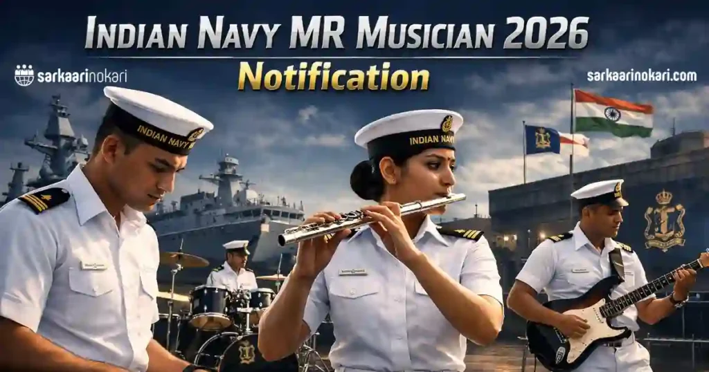 Indian Navy MR Musician 2026 Featured image on SarkaariNokari com