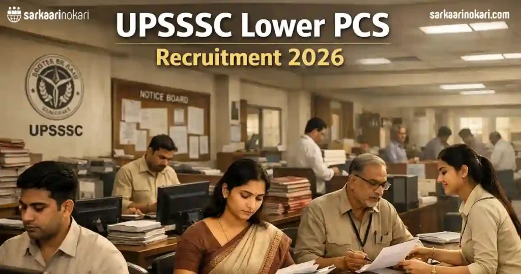 UPSSSC Lower PCS Recruitment 2026 Featured image on SarkaariNokari com