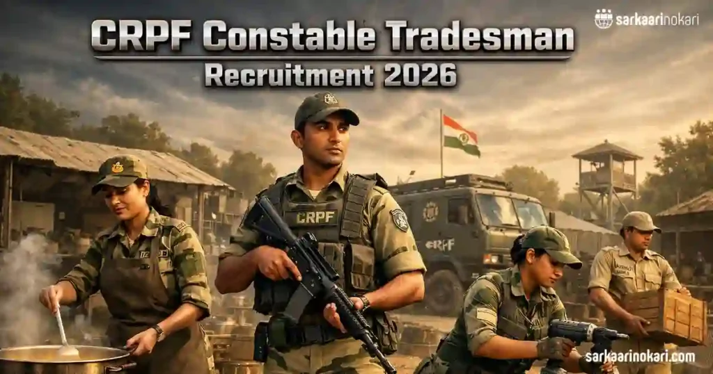 CRPF Constable Tradesman Recruitment 2026 Featured image on SarkaariNokari com
