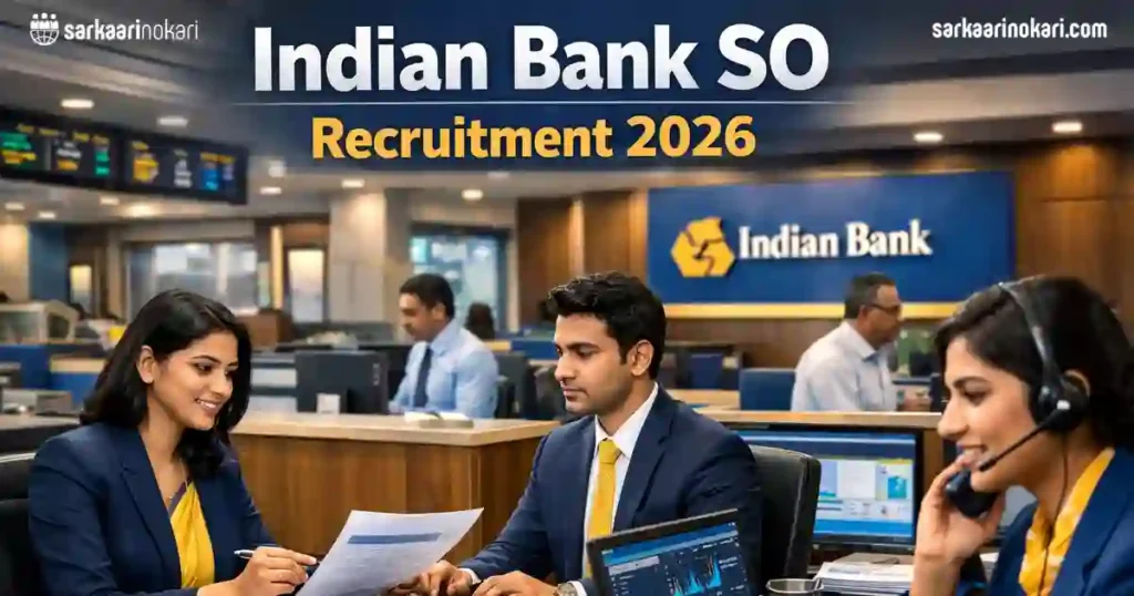 Indian Bank SO Recruitment 2026 Featured image on SarkaariNokari com