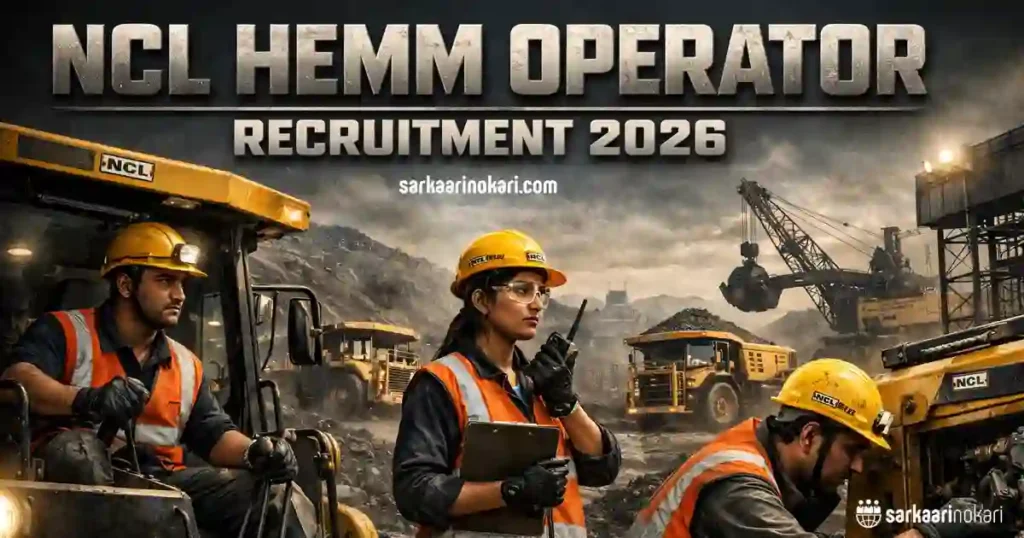 NCL HEMM Operator Recruitment 2026 Featured image on SarkaariNokari com