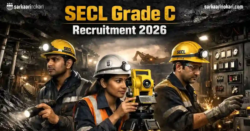 SECL Grade C Recruitment 2026 Featured image on SarkaariNokari com