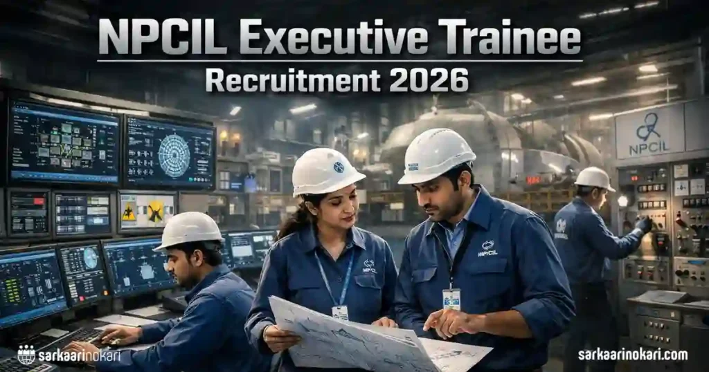 NPCIL Executive Trainee Recruitment 2026 Featured image on SarkaariNokari com
