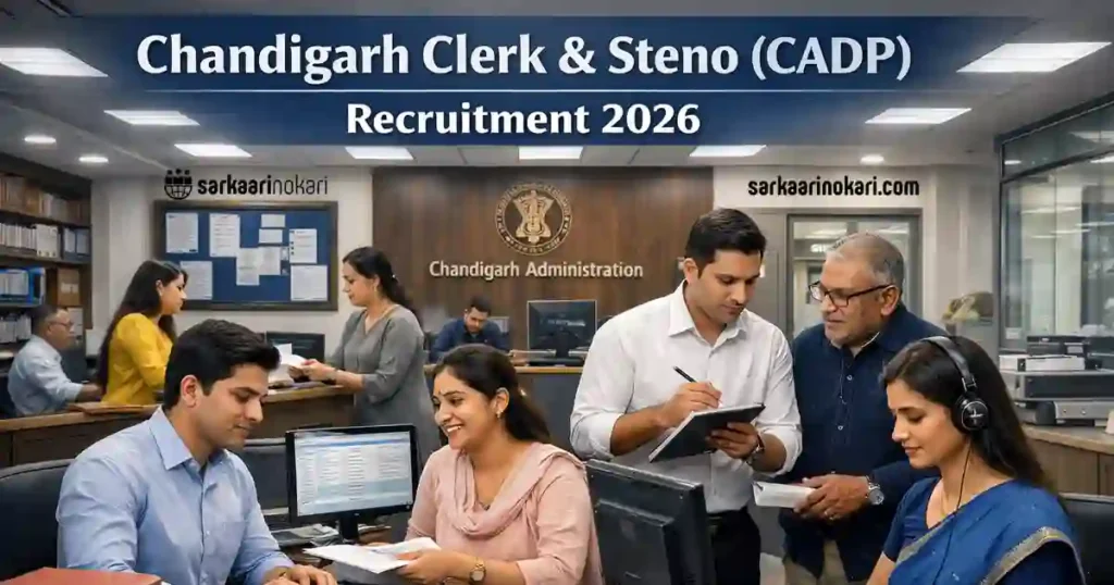 Chandigarh Clerk and Steno Recruitment 2026 Featured image on SarkaariNokari com