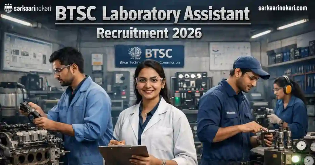 BTSC Laboratory Assistant Recruitment 2026 Featured image on SarkaariNokari com