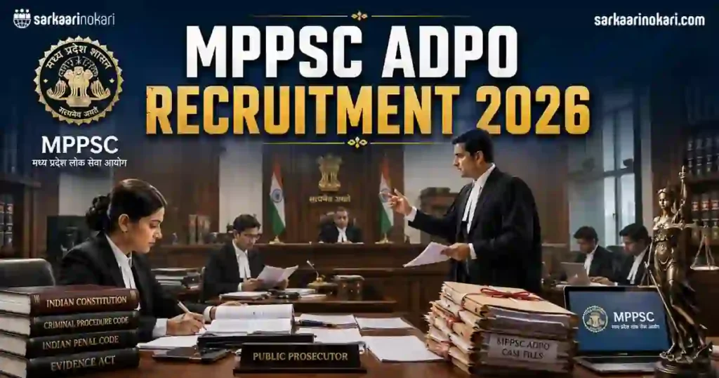 MPPSC ADPO Recruitment 2026 Featured image on SarkaariNokari com
