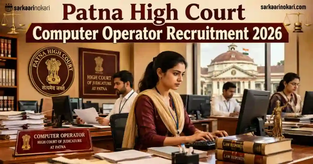 Patna High Court Computer Operator Recruitment 2026 Featured image on SarkaariNokari com