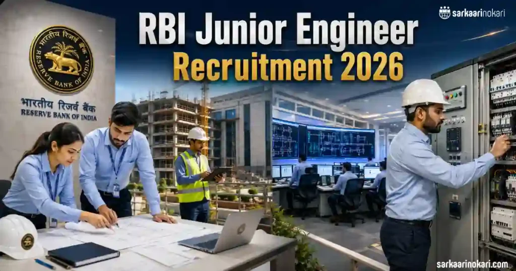 RBI Junior Engineer Recruitment 2026 Featured image on SarkaariNokari com