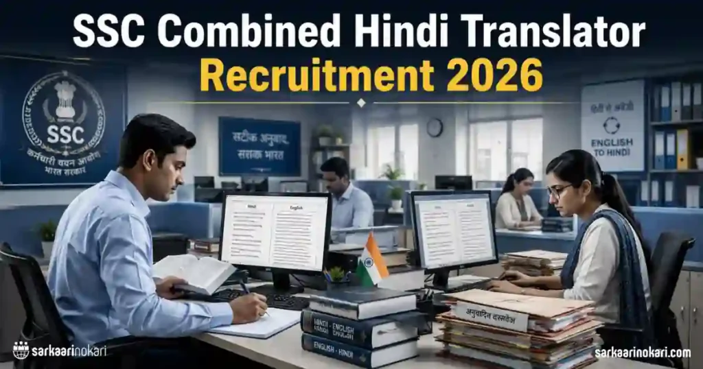 SSC Combined Hindi Translator Notification 2026 Featured image on SarkaariNokari com